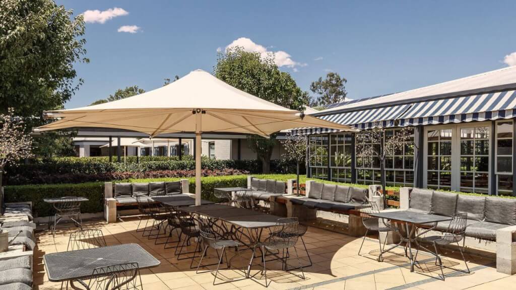 Outdoors Meeting Venue with Umbrella and Gazebo