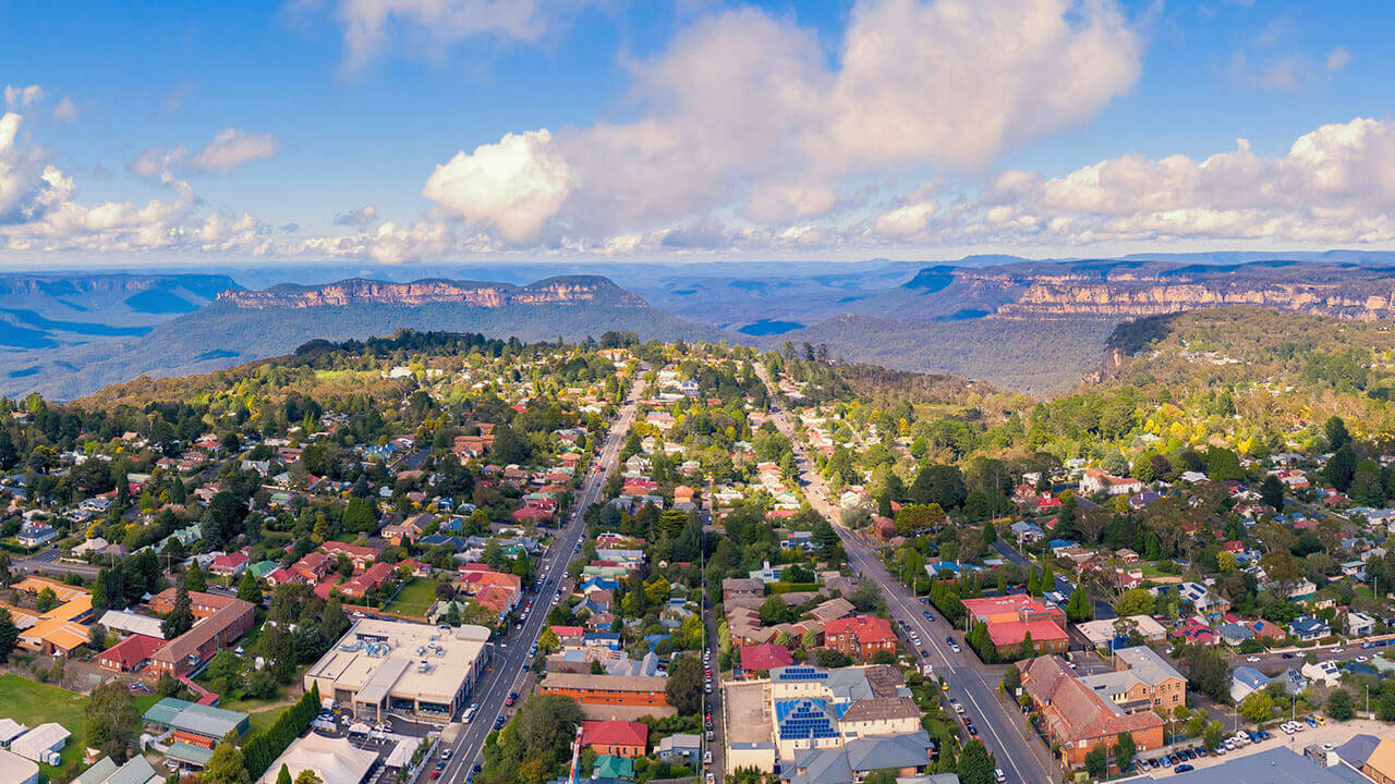 View of the suburbia and of the Valley